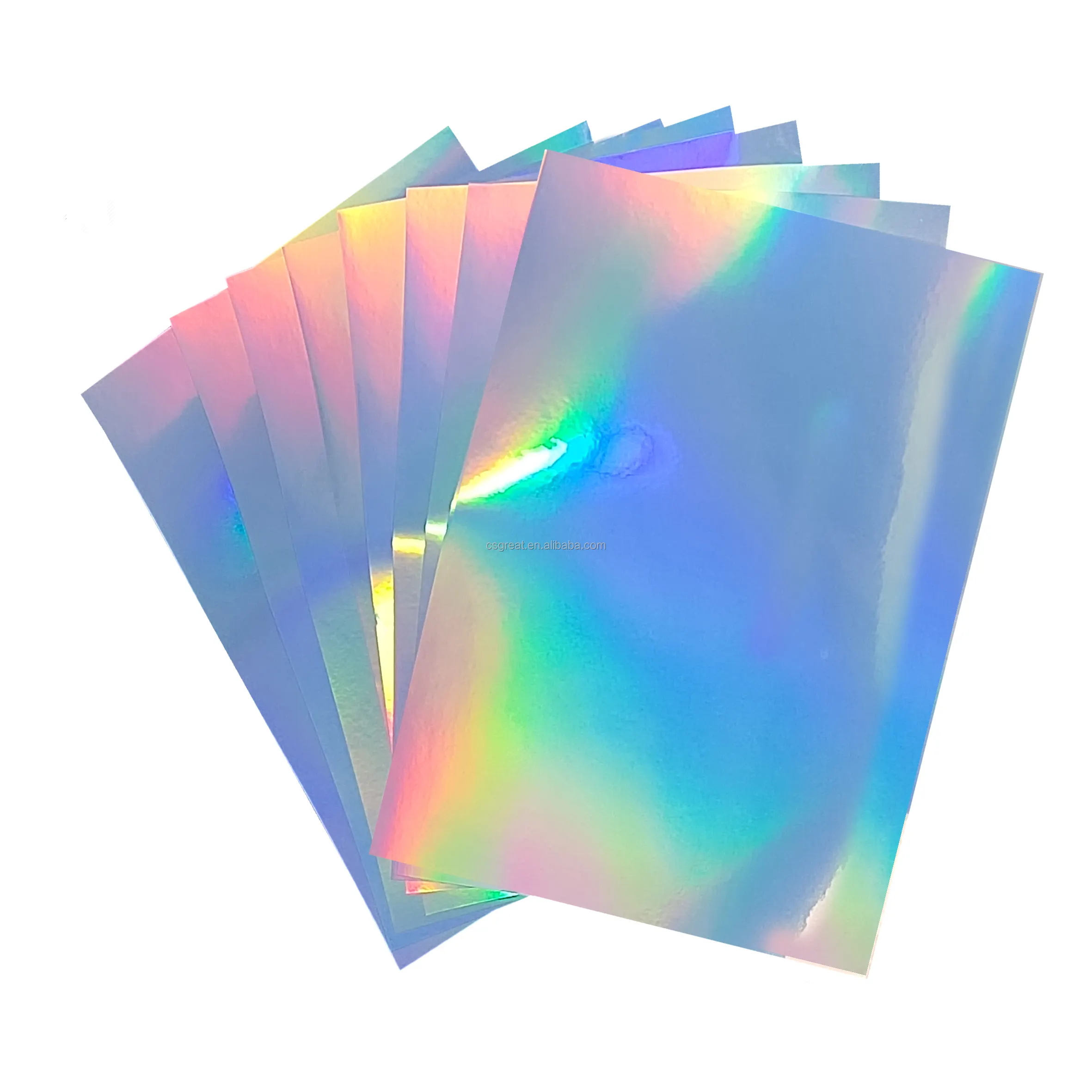 Aktualisierung Regenbogen-Laser-Druck vinyl langlebig kratzfestes normales Holographisches Muster-Aufkleberpapier für benutzerdefiniertes Logo