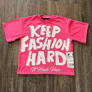 Camiseta Personalizada con Pedrería, 100% Algodón, Secado Rápido, Transpirable, Ecológica, Unisex, Moda Urbana, OEM - Product Image 2