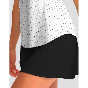 Camiseta Polo sin Mangas para Mujer, Blanca con Puntos, Tejida, Transpirable, Deportiva, Corte Casual, Largo Regular - Product Image 4