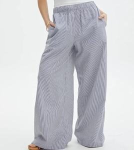 Wholesale Price Straight Casual <b>Trousers</b> Custom Print <b>Women</b> Long Cotton Design Solid Color <b>Trouser</b> High Waist <b>Women</b> Pant/<b>Trouser</b> - Product Image 2