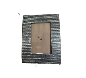 Rectangle Metal <b>Mirror</b> <b>Frame</b> with Embossed Floral Pattern in Green and Brown Tones Durable Home Decor - Product Image 5