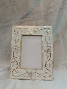 Premium Quality mother of pearl <b>White</b> MOP Photo <b>Frame</b> Handmade Floral Picture <b>Frame</b> Hot Selling Wedding Gift Home Decor - Product Image 1