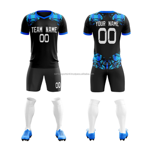เสื้อฟุตบอลคอกลมผ้าโพลีเอสเตอร์พิมพ์ลายดิจิทัล เป็นมิตรกับสิ่งแวดล้อม ยืดหยุ่น ระบายอากาศ แห้งเร็ว ชุดกีฬา ทีมฟุตบอล รับสั่งทำ - Product Image 3