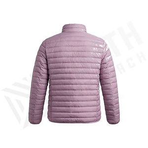 Chaqueta Acolchada para Mujer, Cuello Alto, Manga Larga, Relleno de Poliéster, Color Sólido, Cierre de Cremallera, Largo Regular - Product Image 5