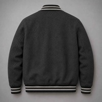 Veste de baseball Letterman OEM personnalisée en laine avec manches en cuir, veste d'équipe universitaire pour hommes et femmes, broderie de logo, veste universitaire