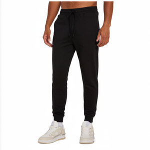 Pantalon de jogging unisexe en coton doux, taille élastique, bas de pantalon côtelé, vente en gros, marque privée, fournisseur OEM, directement de l'usine - Product Image 1