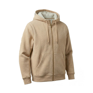 Sweat à capuche en molleton d'hiver 100 % coton de haute qualité, respirant, épais, surdimensionné, avec plusieurs poches, personnalisable avec logo - Product Image 3