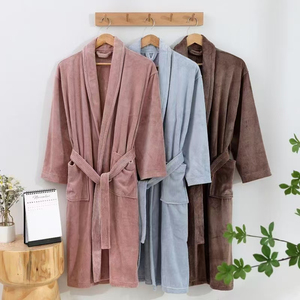 Cotton Waffle Style Bathrobe for Adult Couples Absorbent Hotel Home Wear Autumn and Winter Cotton Bathrobe Wholesale - Product Image 5