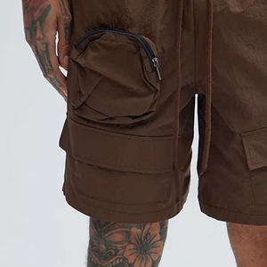 Minimal Design <b>Men</b> <b>Shorts</b> <b>With</b> Comfortable Nylon Material For Bulk Buyers / Casual Wear Design <b>With</b> <b>Zip</b> <b>Pockets</b> And Drawstrings - Product Image 3