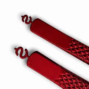Morje Surgical Red Stainless Steel 10mm Eyelash Tweezers with Smooth Tip Precision Grip for Lash Extension Application - Product Image 3