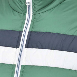 Chaleco Acolchado con Capucha Ecológico para Hombre, Color Verde, Cuello Alto, Cierre de Cremallera, Resistente al Viento, Ropa Casual de Invierno, Relleno de Poliéster - Product Image 6