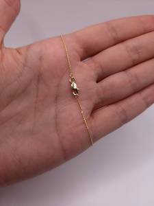 0.20 CT Diamond Bezel Setting <b>Bracelet</b> 18K Gold Plated | IGI Certified Minimalist Chain <b>Bracelet</b> for Women | Elegant Gift - Product Image 4