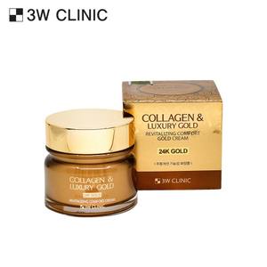Crème de luxe 3W Clinic Gold 100ml, crème anti-âge au collagène - Product Image 1