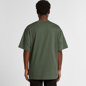 <b>Mens</b> Olive Green Plain Oversized Heavyweight Cotton Short Sleeve T-<b>Shirt</b> Custom Logo OEM ODM Wholesale Apparel - Product Image 2