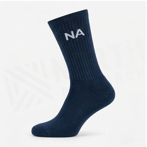 Chaussettes de sport respirantes bleues à motif géométrique pour adultes – Collection Printemps - Product Image 3