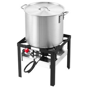 Kit per bollire frutti di mare da 5 litri in ferro con scolapasta e cestello per granchi, gamberi e aragoste - Product Image 3