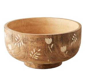 Ensemble de quatre bols de service jetables en bois écologiques, modernes et luxueux, faits à la main, durables et empilables - Product Image 2