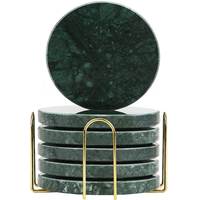 Ensemble de sous-verres modernes en marbre et bois, sous-verres ronds pour tasses à café, verres à vin, décoration de table pour la maison et les restaurants