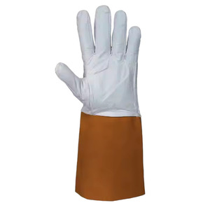 Excellent TIG Welding Safety <b>Gloves</b> CE Certified Thickness Safety Cuff <b>Long</b>-Lasting Cow Split Leather Goat Grain - Product Image 4