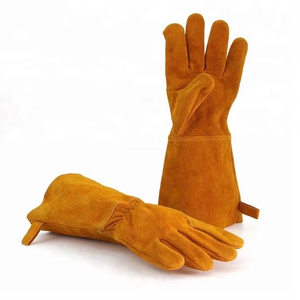 Custom logo Welding gloves Anti slip Gloves Printed Welder Welding Gloves <b>Kitchen</b> Wholesale Rate OEM Custom Welding Gloves - Product Image 1