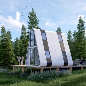 Villa Capsula Triangolare a Due Piani, Casa Prefabbricata Modulare Mobile in Acciaio per Hotel, Camera da Letto, Ufficio, Versatile anche per Bagno - Product Image 3