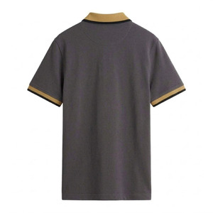 เสื้อเชิ้ตคอปกตัดต่อ แขนสั้น แต่งขอบตัดต่อ สไตล์ลำลอง ผ้าฝ้ายปิเก้ 100% คุณภาพสูง ระบายอากาศได้ดี - Product Image 5