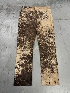 Pantalones de Cuero con Pelo de Vaca, Estilo Occidental Auténtico, Pantalones con Estampado de Piel de Vaca - Product Image 1