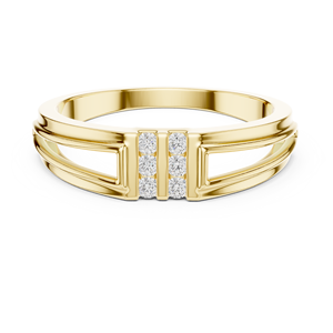Anillo solitario clásico de oro amarillo macizo de 14k con diamante de talla brillante redonda para mujer, ideal para compromiso, aniversario o regalo de boda. - Product Image 1
