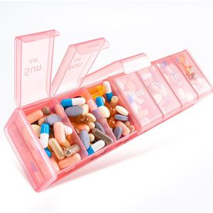 Organizzatore Settimanale di Pillole Extra Large per 7 Giorni, Portapillole XXL con Scomparti AM PM per 2 Somministrazioni al Giorno - Product Image 1