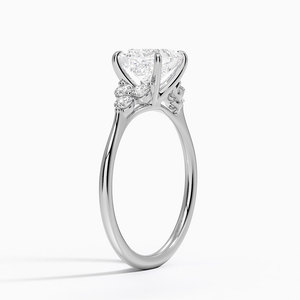Anillo BOJ 0132 con Corte Princesa, Plata 925, Lujoso Anillo Solitario con Engaste de Puntas, Diamante de 2ct, Color D, VVS1, Moissanita, Certificado GRA - Product Image 2