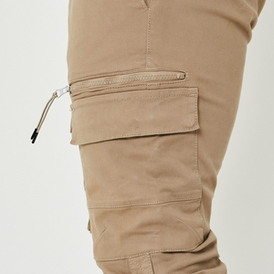 Pantalones Cargo Casuales de Cintura Media para Hombre, Pantalones Cargo Flexibles Resistentes para Deportes al Aire Libre, Pantalones Cargo Casuales con Bolsillos para Hombre - Product Image 5