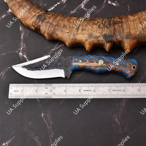 มีดล่าสัตว์ใบตายเหล็กกล้าคาร์บอนสูงแบบดรอปพอยต์ ด้ามจับทรงกรวยสน โครงสร้างฟูลแทง รับผลิตแบบ OEM/ODM ปรับแต่งได้ - Product Image 3