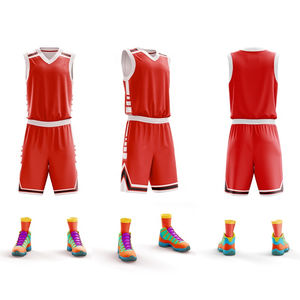 Traje Deportivo de Color Sólido, de Secado Rápido, Transpirable, Absorbente de Sudor, de Poliéster, Uniforme de Baloncesto - Product Image 5