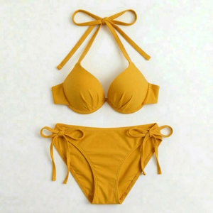 Customized <b>Bikini</b> Swimsuit Women's Fashion Swimwear With Steel Ring <b>Bikini</b> <b>Set</b> & Beachwear - Product Image 3