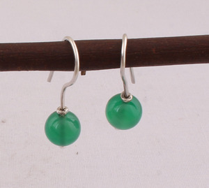 Natural Green Onyx Earring <b>Solid</b> 925 Sterling <b>Silver</b> Handmade Vintage Luxury Drop Earrings for Wedding Anniversary Gift Party - Product Image 5