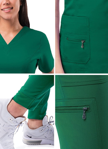 Wholesale Custom Eco-Friendly Lightweight Cotton/Polyester Jersey Unisex Short Sleeve <b>Nurse</b> <b>Scrubs</b> Suits Hospital Uniforms - Product Image 3