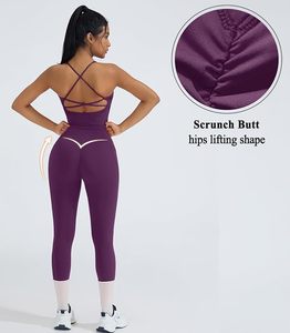 Women Fashion Performance <b>Leggings</b> Tummy <b>Control</b> High Waist Sports Bra Crossback Support Quick Dry Running Yoga Gym Activewear - Product Image 6