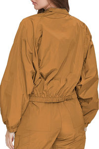 OEM <b>Women</b> Windbreaker Nylon Tracksuit Set 2 Piece Set Lightweight <b>Mesh</b> Lining Waterproof Breathable Windbreaker Tracksuits Set - Product Image 4