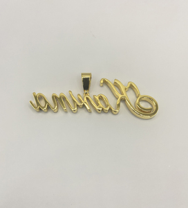 Pendentif lettre Old English, Pendentif étoile couronnée, Pendentif nom personnalisé en forme de bulle, Pendentif cœur brisé glacé - Product Image 2