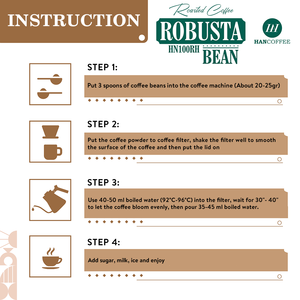 HANCOFFEE 100% Robusta, Granos Tostados, Personalizable OEM/ODM, Café Vietnamita de Calidad Estándar, Empacado en Bolsa de 250g a 20kg - Product Image 4