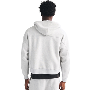 Custom <b>Mens</b> Full Zip Hoodie <b>White</b> Tracksuit Jacket Premium Streetwear <b>Sweatshirt</b> OEM Clothing Manufacturer Wholesale Supplier Co - Product Image 2