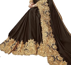Sari elegante para mujer, ideal para bodas, recepciones, festivales, celebraciones, ocasiones étnicas tradicionales, con un look de diseñador a la moda. - Product Image 5