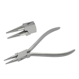 Alicates de punta de precisión de 115mm, acabado mate de nariz dentada para fabricación de joyas, circlip de pesca en bucle, sin prensado de juntas de resorte - Product Image 1