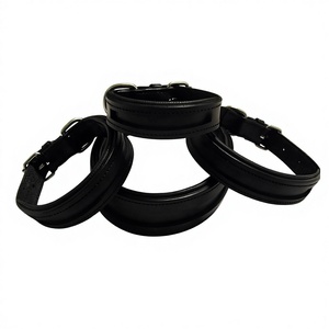 TOP SELLING HIGH QUALITY LEATHER DOG COLLAR WITH EMPTY CHANNEL SOFTY LEATHER PADDING IRON BUCKLES PET COLLAR - Product Image 1