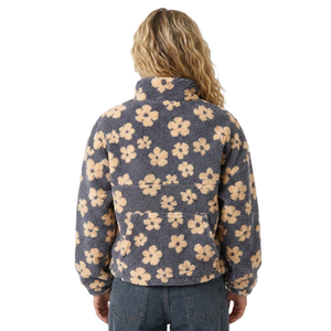 Premium Sherpa Fleece Quarter Zip Women's Pullover Hoodies High Collar Fluffy Teddy Bear Patterned Custom Logo Warm <b>Jackets</b> OEM - Product Image 4