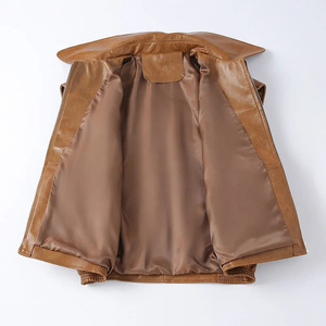 Chaleco de Motociclista de Piel de Cordero para Mujer, Estilo Perfecto, Personalizado, con Logotipo Frontal, Sin Mangas, Impermeable, de Algodón - Product Image 3