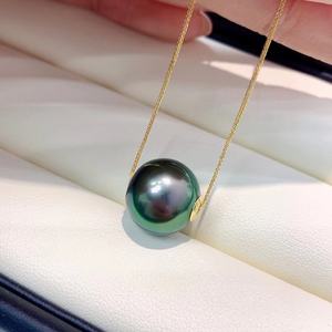 สร้อยคอมุกน้ำจืดขนาด 10-11 มม. ทรงกลมสมบูรณ์แบบ สร้อยคอสำหรับคุณแม่ พร้อมแสงเงางาม ของขวัญวันหยุด สร้อยคอจี้แฟชั่น - Product Image 1