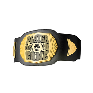 Cinturón de Jugador del Juego Personalizado, Cinturón Deportivo de Cuero Negro con Placa Dorada para Premios y Reconocimientos Personalizados - Product Image 5