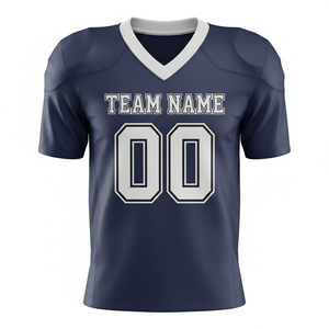 Camiseta de Práctica de Fútbol Americano Personalizada para Adultos, Manga Corta, Transpirable, Opción de Talla Grande, Cuello en V, 100% Poliéster - Product Image 1