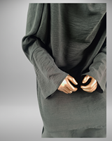Tenue de mariage islamique modeste deux pièces pour bébé fille, respirante, séchage rapide, grande taille, longueur ras du sol, manches longues, couleur unie